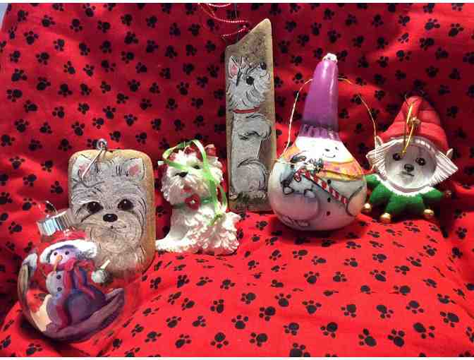 Group of 6 Various Pups...Christmas Ornaments