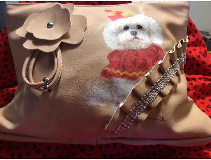 Sweet Bichon Clown Tote Bag/Purse