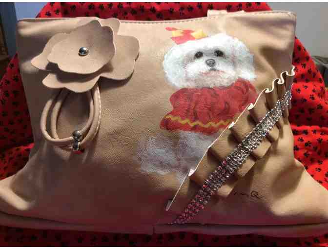 Sweet Bichon Clown Tote Bag/Purse
