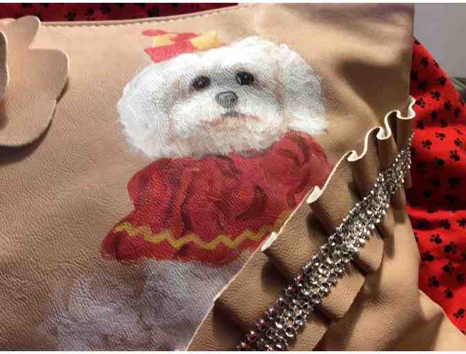 Sweet Bichon Clown Tote Bag/Purse