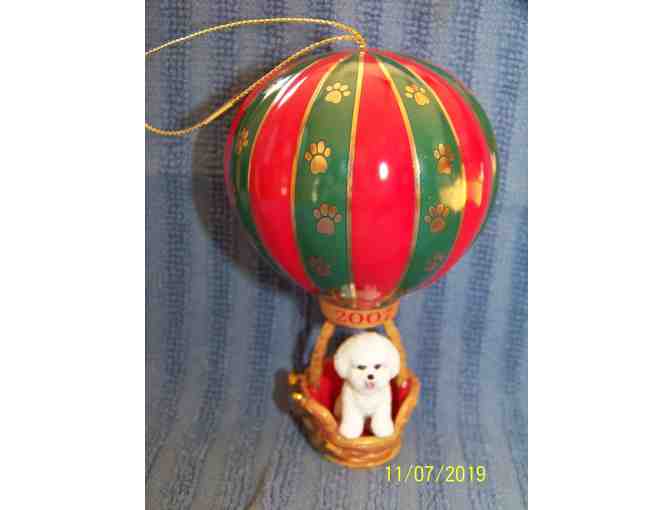 Danbury Mint Bichon Christmas Ornament
