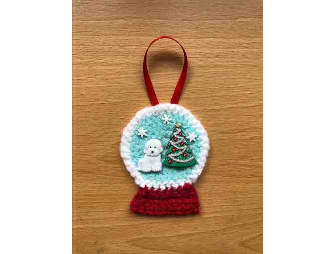 Bichon Glitter Snowglobe Ornament #1