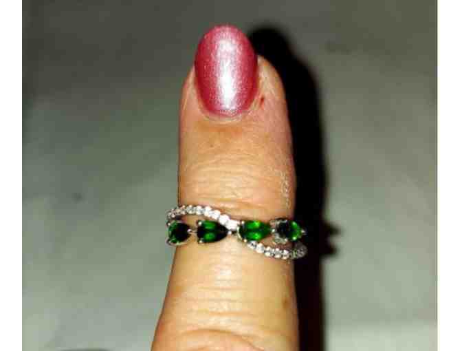 Green Chrome Diopside Ring