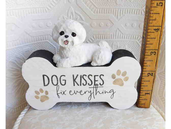 Hand sculpted Bichon Frise - 'Dog Kisses for Everything'