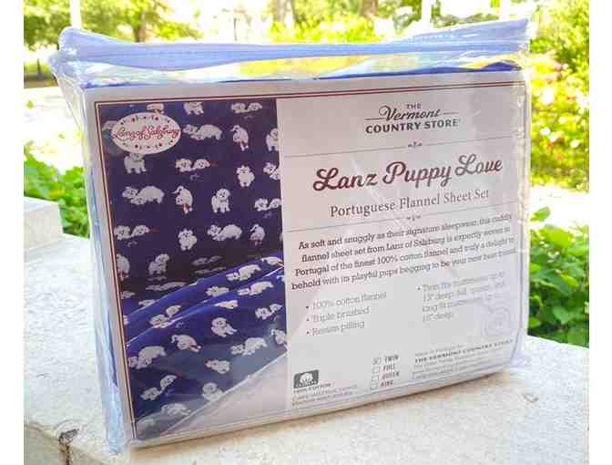 Lanz of Salzburg Flannel Bichon Sheet Set, Twin - New!