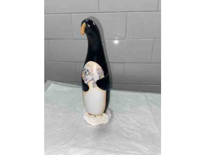 Penguin Gourd Holding Bichon