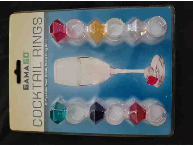 6 plastic 'Cocktail Rings'