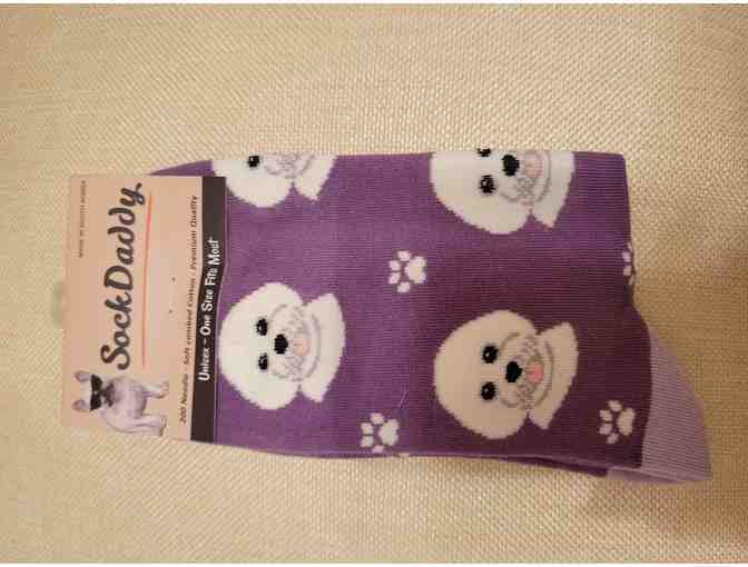 Purple Bichon Socks