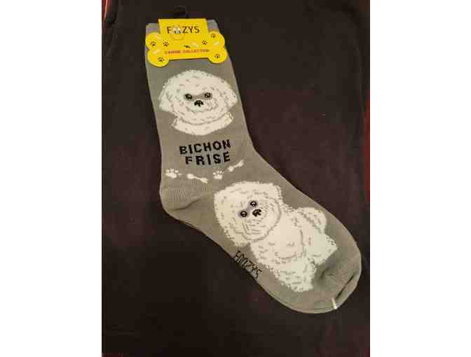 Gray Bichon Socks