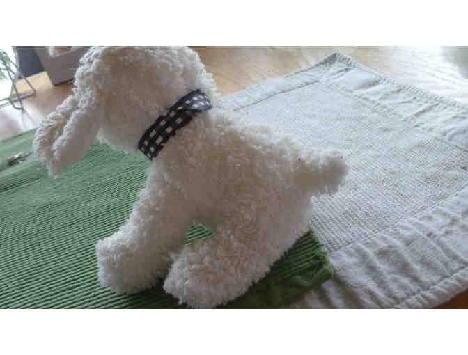 Small bichon stuffed dog