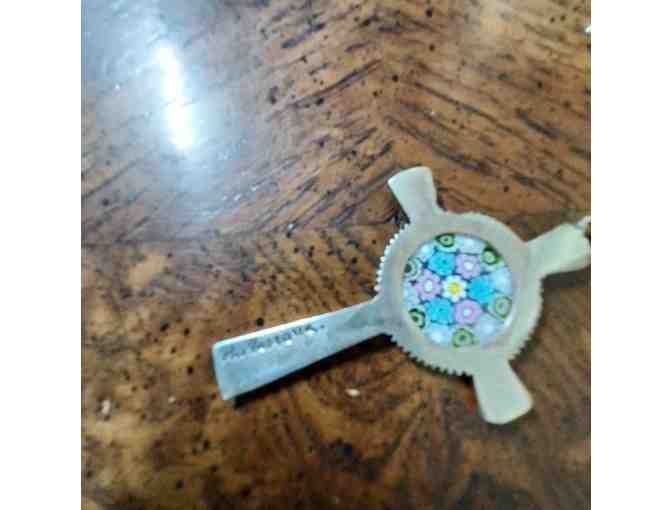 Sterling Floral Cross and earrings