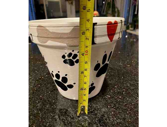 Hand painted terra cotta planter pot