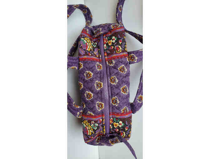 MaggiB purple quilted flat top handbag