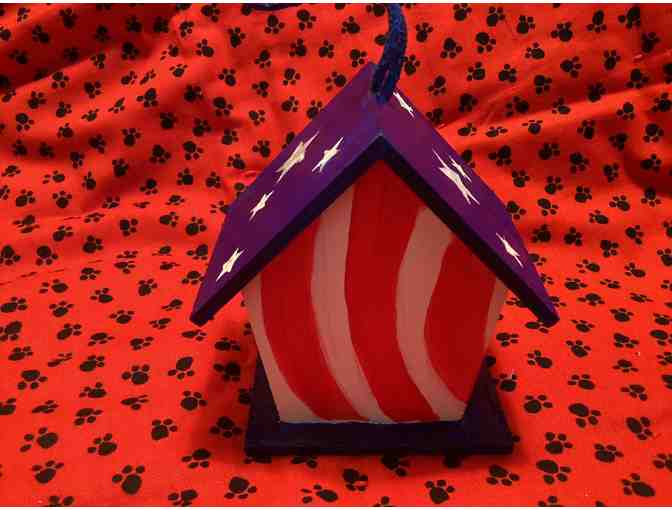 Mini Patriotic Bichon Bird House
