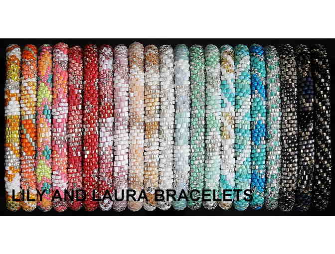Lily and Laura Handcrafted Glass Beaded Bracelets