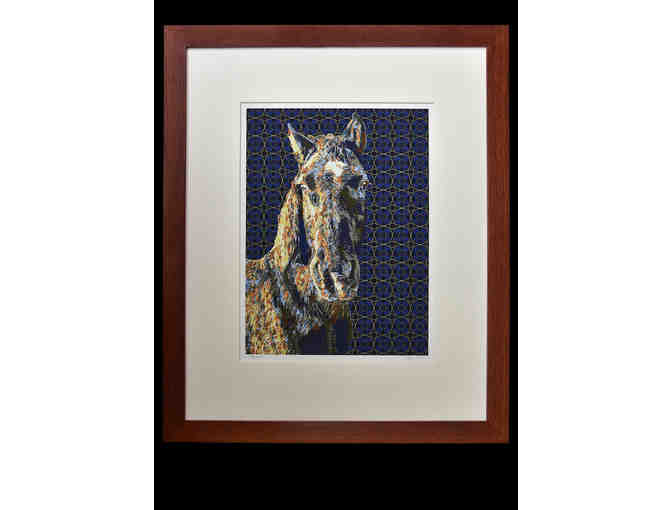 Item # 29 One of a Kind - Framed Textile Art 'Sports Network' and 'Ol' Dollar'