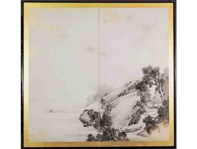 Pair of Panel Asian Screens