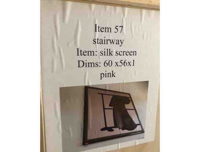 Pair of Japanese Screens Mounted with Kimono from Ed Snider's Estate