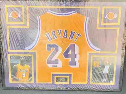 Kobe Bryant Los Angeles Lakers Autographed Framed Basketball Jersey