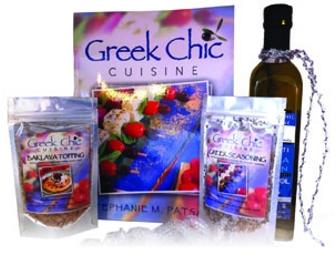 Greek Chic Cuisine 101 Kit and Cookbook by Stephanie Patsalis
