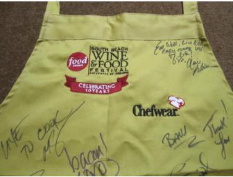 Celebrity Chef Signed Chefwear Apron: 2011 Food Network South Beach Wine & Food Festival