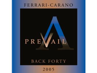 3L Signed Bottle of Ferrari Carano 2005 PreVail Back Forty