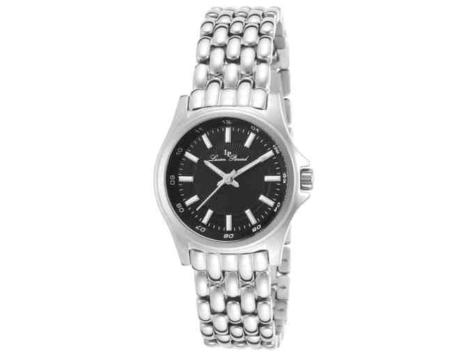 Lucien Piccard Adina Silver-Tone Steel Black Dial Watch