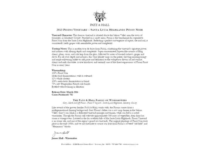 Patz & Hall Pisoni Vineyard Pinot Noir Double Magnium Vertical