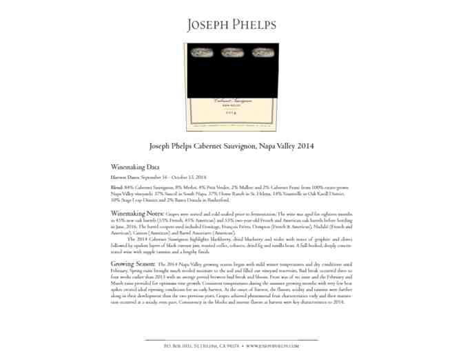 Magnum of Joseph Phelps Vineyards
