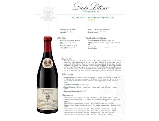 Louis Latour Chateau Corton Grancey Jerobaum 2009