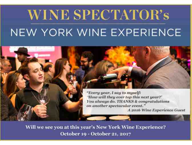 Wine Spectator New York Wine Experience for 2