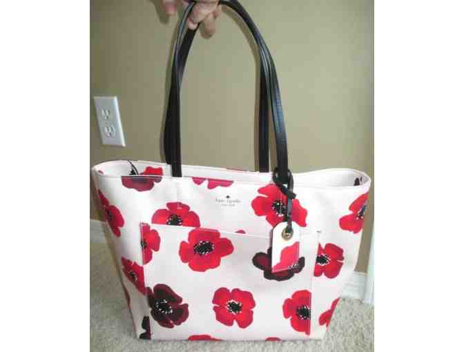 Kate Spade Handbag - Hyde Lane Pink with Poppies Riley