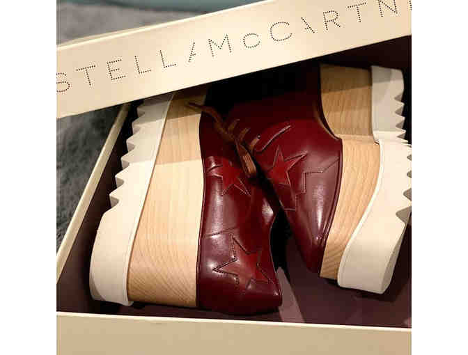 Stella McCartney Glitter Burgundy Red Elyse Star Shoes