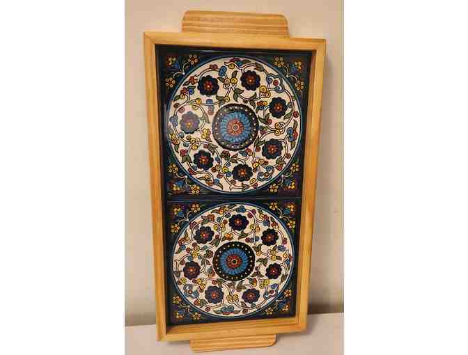 Handmade Wood and Ceramic Tray