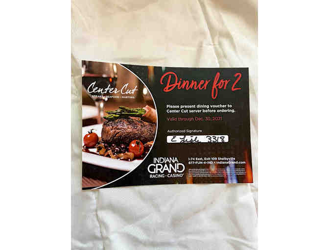 Indiana Grand Center Cut Dinner for 2