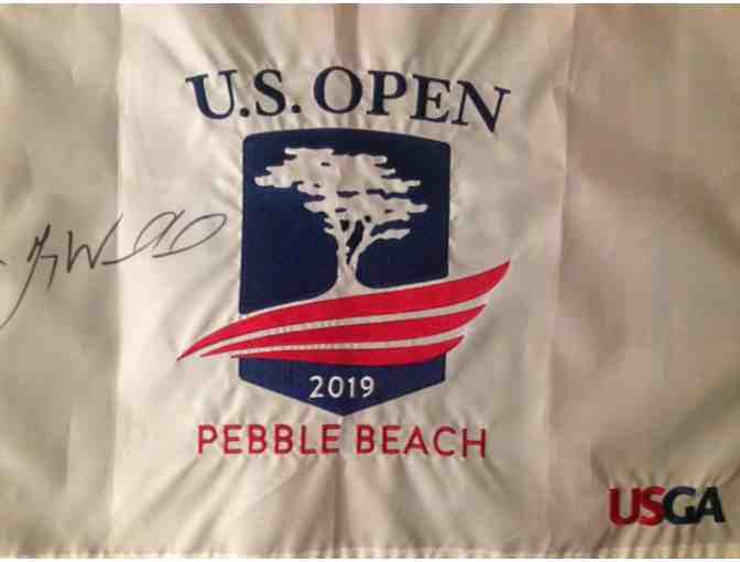 Gary Woodland - US Open Autographed Flag