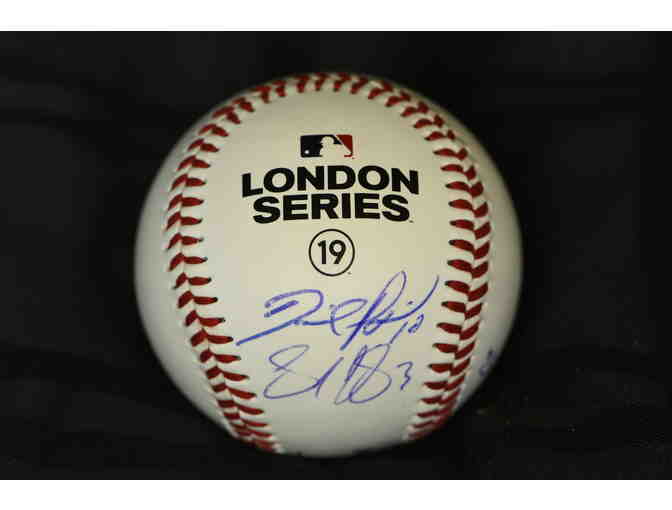 Red Sox baseball signed by Brock Holt, David Price and Sandy Leon