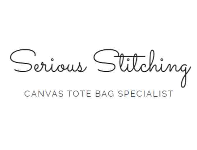 Serious Stitching - Lined Canvas Tote with Funky Lobster