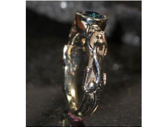 Cat Lover's Custom Designed Sapphire Diamond Ring