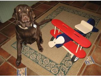 Child's Ride-On Handcrafted Wooden Airplane