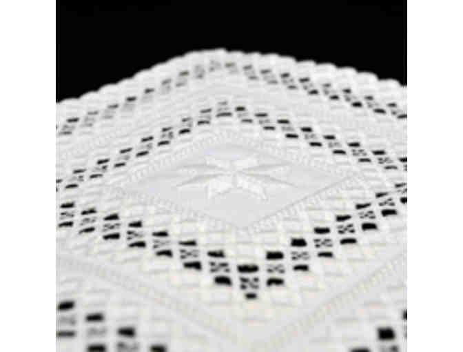 Hardanger lace table piece