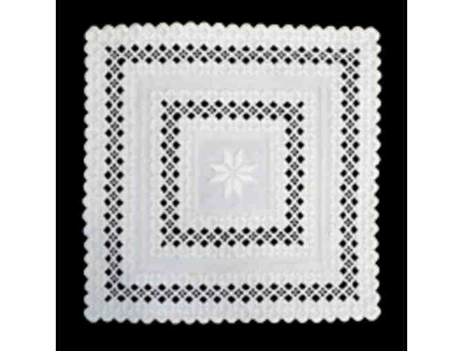 Hardanger lace table piece