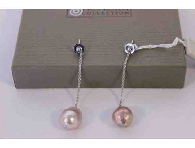 Baroque Ming Pearl Silver Earrings