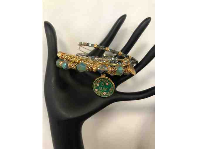 Be Brave Alex and Ani Bangles and Necklace
