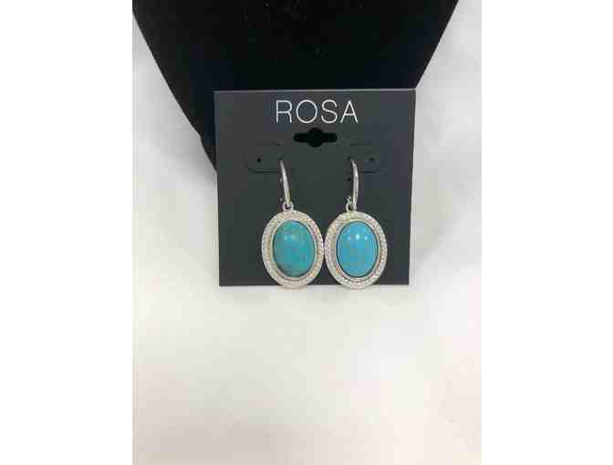 Rosa Turquoise Pendant Necklace and Earrings