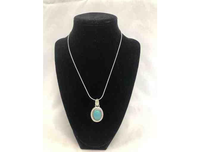 Rosa Turquoise Pendant Necklace and Earrings