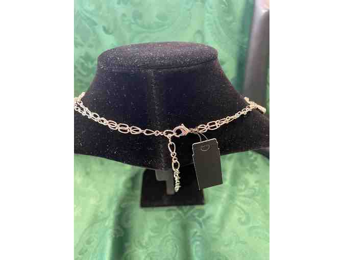 Swirl Crystal Bib Necklace With Matching Bracelet