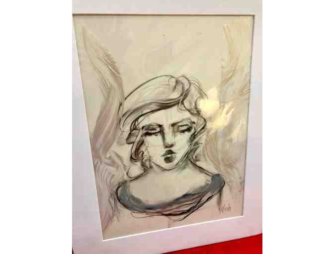 An "Original" Marilyn Kalish Matted Oil and Charcoal Painting donated by The Vault Gallery - Photo 1