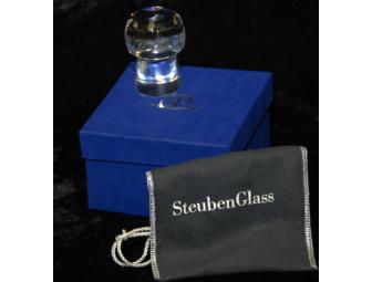 Steuben Champagne Cork Hand Cooler