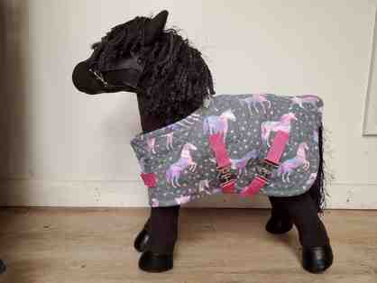 Handmade Plush Horse with Handmade Saddle and Horse Blanket